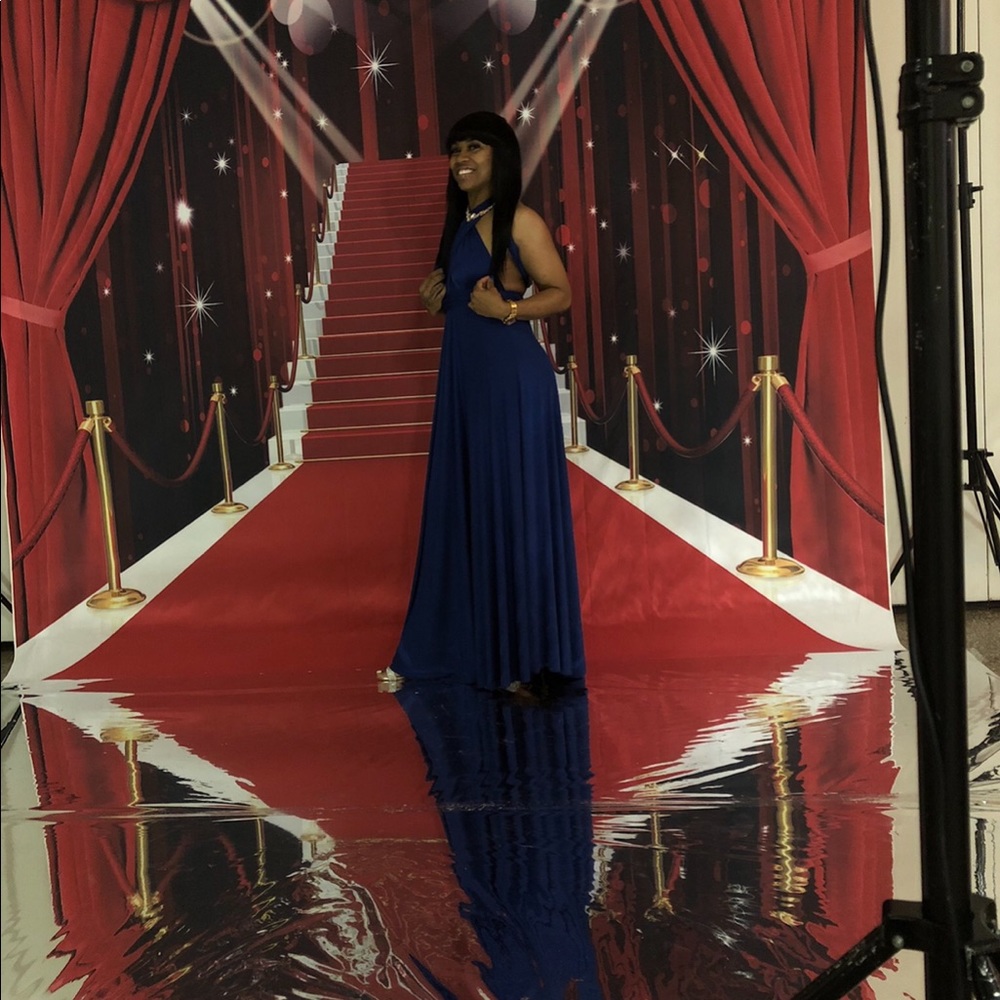 Long royal blue dress